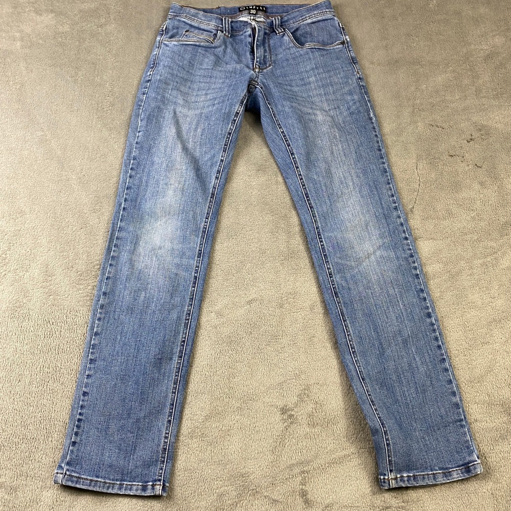Empyre Jeans Mens 30 Blue Skeletor Skinny Fit‎ Medium Wash Stretch Denim Pants